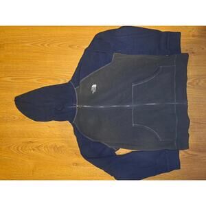 North Face Fleece Jacket Boys XL Gray Blue Full Zip Hoodie